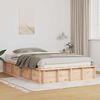 vidaXL Bettrahmen Braun 120 x 190 cm Massives Kiefernholz