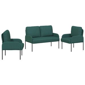 vidaXL Sofagarnituren 3 pcs Dunkelgr&uuml;n 115 x 56 x 80 cm Sperrholz