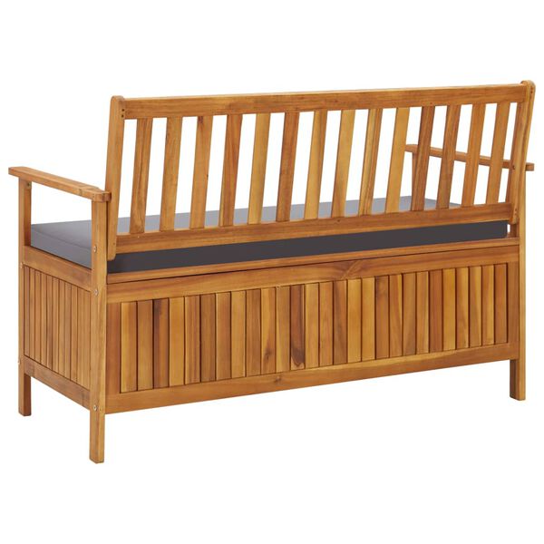 vidaXL Gartenbank mit Stauraum 120 cm Massivholz Akazie