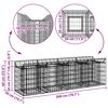 vidaXL Gabionen Hochbeet Silber 200 x 50 x 60 cm Verzinkter Stahl