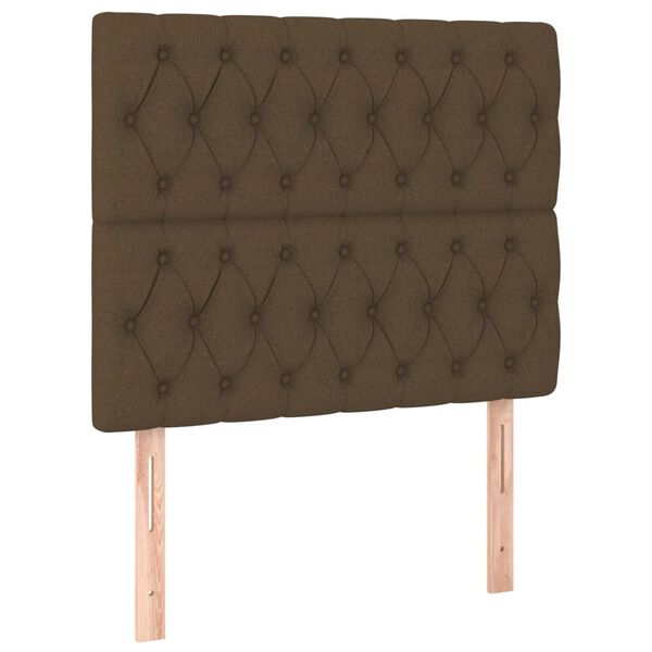 vidaXL Kopfteil Dunkelbraun 90x7x118/128 cm Stoff