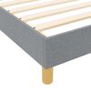 vidaXL Bettgestell mit Kopfteil Hellgrau 90 x 200 cm Stoff