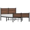 vidaXL Metallbett ohne Matratze Eichen-Optik 120x200 cm
