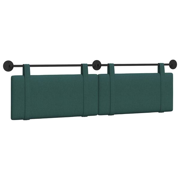 vidaXL H&auml;ngevorderseite Wandmontiert Dunkelgr&uuml;n 190 x 55 x 5 cm Stoff