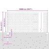 vidaXL Zaun mit Pfosten Grau 0,8 x 100 m Stahl und PVC