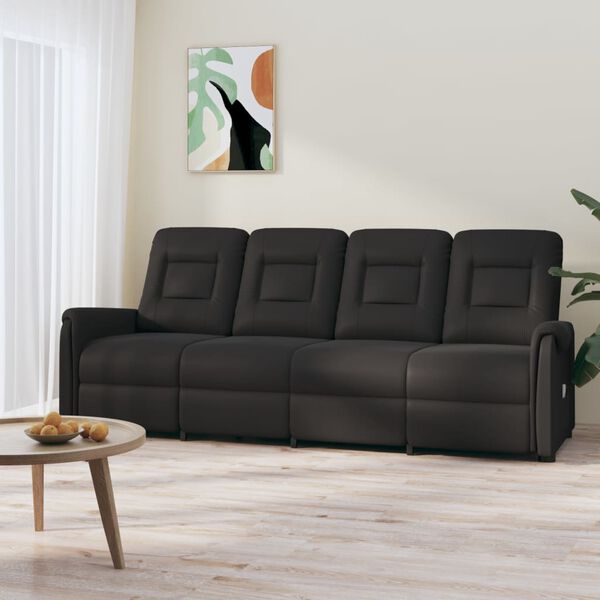 vidaXL 4-Sitzer Massagesessel Schwarz Kunstleder