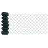 vidaXL Zaun mit Pfosten Gr&uuml;n 0,4 x 25 m Stahl und PVC