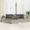 vidaXL Garten-Sofa-Set mit Kissen 5 pcs Hellgrau und Dunkelgrau