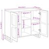 vidaXL Highboard mit Speicher Braun 90 x 33 x 75 cm Massivholz Mango