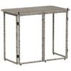 vidaXL Gartentisch Klappbar Grau 90x51x75 cm Poly Rattan