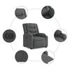 vidaXL Relaxsessel Elektrisch Dunkelgrau Stoff