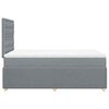 vidaXL Boxspringbett mit Matratze Hellgrau 120x190 cm Stoff