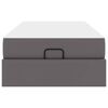 vidaXL Bettgestell mit Matratze mit Matratze 2 pcs Grau PVC