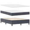 vidaXL Boxspringbett mit Kopfteil Dunkelgrau 140 x 190 cm Samt