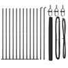 vidaXL Zaunpfosten Grau 25 x 1,5 m (36 mm Maschen) Stahl