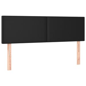 vidaXL Kopfteile Schwarz 144x5x78/88 cm Kunstleder