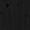 vidaXL Massivholzbett Schwarz 135x190 cm