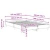 vidaXL Bettgestell ohne Matratze R&auml;uchereiche 120x200 cm Holzwerkstoff