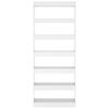 vidaXL B&uuml;cherregal/Raumteiler Hochglanz-Wei&szlig; 80x30x198cm Holzwerkstoff