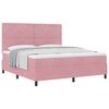 vidaXL Boxspringbett mit Matratze mit Kopfteil Rosa 180 x 200 cm Samt