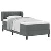 vidaXL Boxspringbett mit Matratze Dunkelgrau 90 x 190 cm Stoff