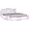 vidaXL Bett mit Matratze Dunkelgrau 180x200 cm Stoff