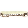 vidaXL Outdoor-Sofagarnitur 8 stk. Natur und Creme Massivholz Akazie