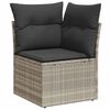 vidaXL Garten-Sofa-Set mit Kissen 8 pcs Hellgrau Poly Rattan