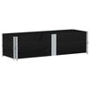 vidaXL Paletten-Aufsatzrahmen 2 Stk. Schwarz 150x50 Massivholz Kiefer