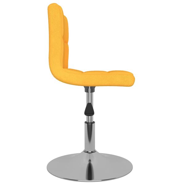 vidaXL Esszimmerst&uuml;hle 4 Stk. Drehbar Gelb Stoff