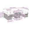 vidaXL Garten-Sofa-Set mit Kissen 11 pcs Schwarz und Creme
