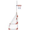 vidaXL Fußball- und Basketball-Set für Kinder mit Bällen 98x50x70 cm