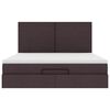 vidaXL Ottoman-Bett mit Matratze Dunkelbraun 180x200 cm Stoff