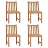 vidaXL Gartenst&uuml;hle 4 Stk. Massivholz Teak