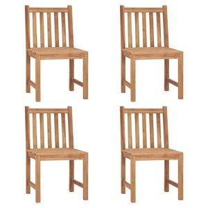 vidaXL Gartenst&uuml;hle 4 Stk. Massivholz Teak