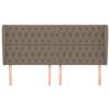 vidaXL Kopfteil mit Ohren Taupe 183x23x118/128 cm Stoff