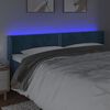 vidaXL LED Kopfteil Dunkelblau 183x16x78/88 cm Samt