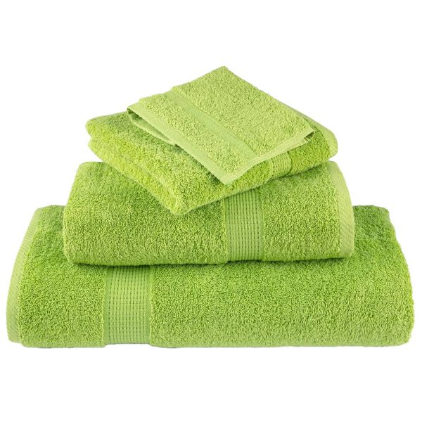 vidaXL Premium-Saunat&uuml;cher SOLUND 2 Stk. Apfelgr&uuml;n 80x200 cm 600 g/m&sup2;
