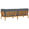 vidaXL Sofa Set mit Kissen Uni 3 pcs Anthrazit Massivholz Akazie