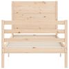 vidaXL Massivholzbett mit Kopfteil 100x200 cm
