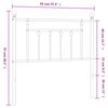 vidaXL Kopfteil Metall Wei&szlig; 90 cm
