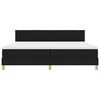vidaXL LED Boxspringbett mit Matratze Schwarz 200 x 200 cm Stoff