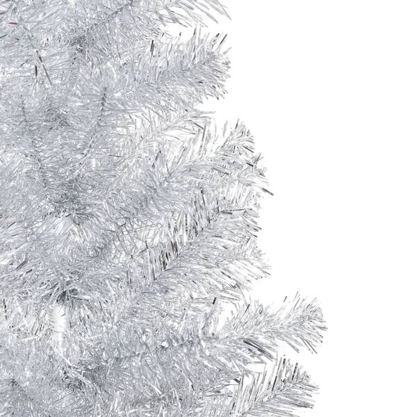 vidaXL Künstlicher Weihnachtsbaum Beleuchtung & Kugeln Silber 150 cm