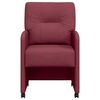 vidaXL Esszimmerst&uuml;hle mit Rollen 2 pcs Weinrot 57 x 67 x 95 cm Stoff