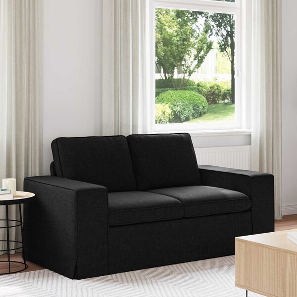 vidaXL Sofa 120cm Schwarz Metall