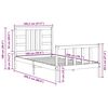 vidaXL Massivholzbett mit Kopfteil Schwarz 100x200 cm