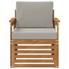 vidaXL Outdoor-Sofagarnitur mit Kissen Natur 71 x 63 x 73 cm
