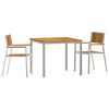 vidaXL Outdoortisch-Set 3 pcs Braun Massivholz Akazie