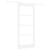vidaXL Schiebet&uuml;r Wei&szlig; 93 x 211 cm Massivholz Kiefer und Glas