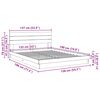 vidaXL Massivholzbett mit Kopfteil ohne Matratze 135x190 cm Eichenholz